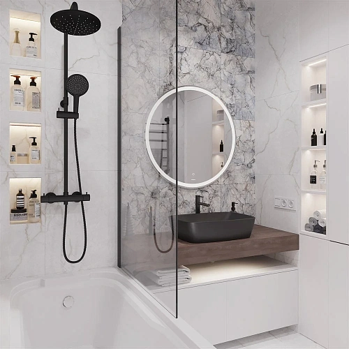 Комплект мебели STWORKI Ольборг 120 столешница дуб карпентер, без отверстий, 2 тумбы 60, с раковиной 542634 Комплект мебели STWORKI Ольборг 120 столешница дуб карпентер, без отверстий, 2 тумбы 60, с раковиной 542634