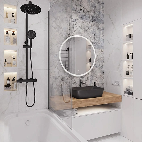 Комплект мебели STWORKI Ольборг 120 столешница дуб французский, без отверстий, 2 тумбы 60, с раковин 542569 Комплект мебели STWORKI Ольборг 120 столешница дуб французский, без отверстий, 2 тумбы 60, с раковин 542569