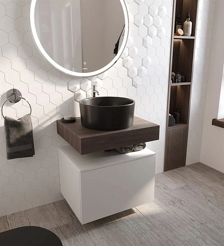 Комплект мебели STWORKI Ольборг 60 столешница дуб карпентер, без отверстий, с тумбой 60 481134 Комплект мебели STWORKI Ольборг 60 столешница дуб карпентер, без отверстий, с тумбой 60 481134