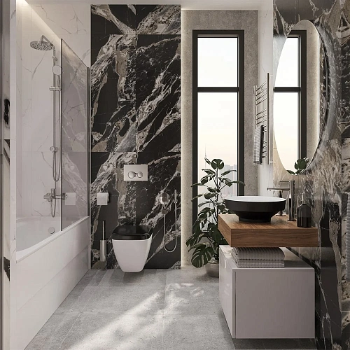 Комплект мебели STWORKI Ольборг 60 столешница дуб французский, без отверстий, с тумбой 60, с раковин 536580 Комплект мебели STWORKI Ольборг 60 столешница дуб французский, без отверстий, с тумбой 60, с раковин 536580