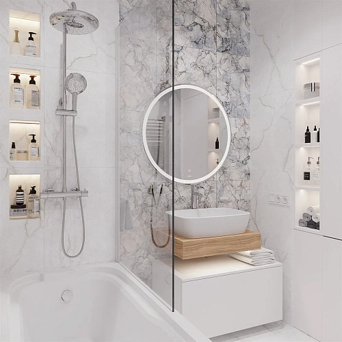 Комплект мебели STWORKI Ольборг 60 столешница дуб французский, без отверстий, с тумбой 80, с раковин 536132 Комплект мебели STWORKI Ольборг 60 столешница дуб французский, без отверстий, с тумбой 80, с раковин 536132