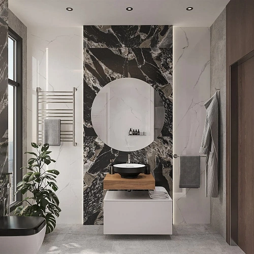 Комплект мебели STWORKI Ольборг 60 столешница дуб французский, без отверстий, с тумбой 80, с раковин 536595 Комплект мебели STWORKI Ольборг 60 столешница дуб французский, без отверстий, с тумбой 80, с раковин 536595