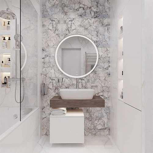 Комплект мебели STWORKI Ольборг 80 столешница дуб карпентер, без отверстий, с тумбой 50, с раковиной 536431 Комплект мебели STWORKI Ольборг 80 столешница дуб карпентер, без отверстий, с тумбой 50, с раковиной 536431