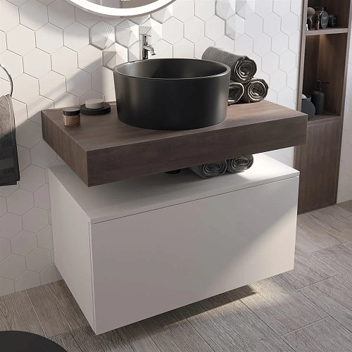 Комплект мебели STWORKI Ольборг 80 столешница дуб карпентер, без отверстий, с тумбой 80 481927 Комплект мебели STWORKI Ольборг 80 столешница дуб карпентер, без отверстий, с тумбой 80 481927