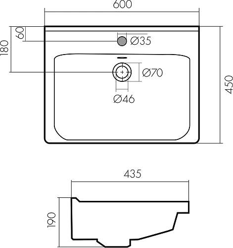 Комплект мебели STWORKI Стокгольм 60 , белая, подвесная (комплект, гарнитур) 406312 Комплект мебели STWORKI Стокгольм 60 , белая, подвесная (комплект, гарнитур) 406312