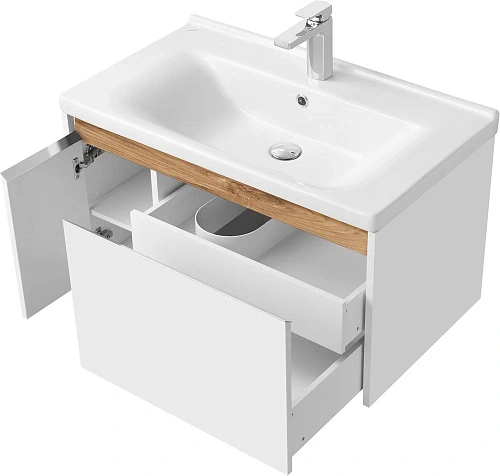 Комплект мебели STWORKI Стокгольм 80 белая, под дерево, в скандинавском стиле 406321 Комплект мебели STWORKI Стокгольм 80 белая, под дерево, в скандинавском стиле 406321