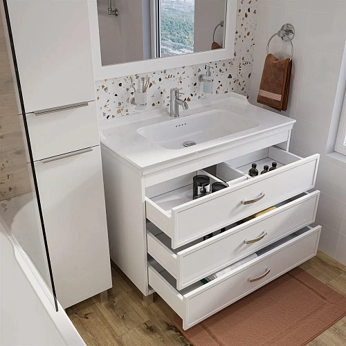 Комплект мебели STWORKI Хальмстад 100 белая, под дерево (комплект, гарнитур) 505729 Комплект мебели STWORKI Хальмстад 100 белая, под дерево (комплект, гарнитур) 505729