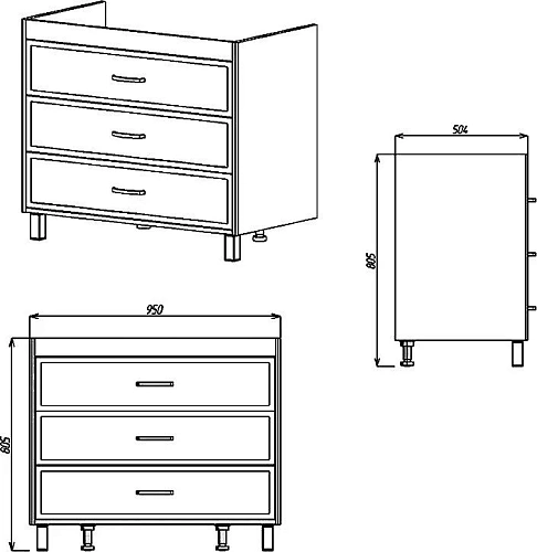 Комплект мебели STWORKI Хальмстад 100 белая, под дерево (комплект, гарнитур) 505729 Комплект мебели STWORKI Хальмстад 100 белая, под дерево (комплект, гарнитур) 505729