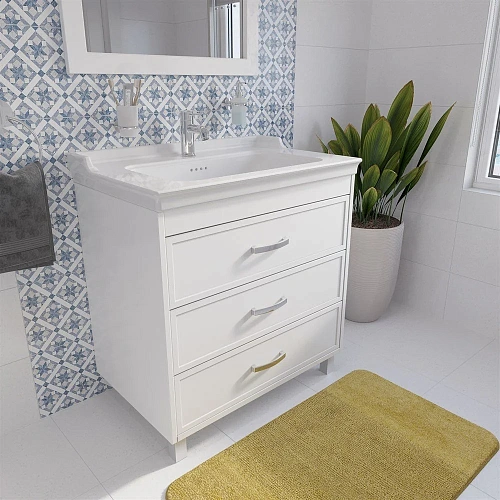 Комплект мебели STWORKI Хальмстад 80 белая, в современном стиле (комплект, гарнитур) 505656 Комплект мебели STWORKI Хальмстад 80 белая, в современном стиле (комплект, гарнитур) 505656