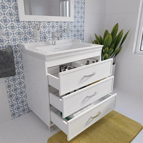 Комплект мебели STWORKI Хальмстад 80 белая, в современном стиле (комплект, гарнитур) 505656 Комплект мебели STWORKI Хальмстад 80 белая, в современном стиле (комплект, гарнитур) 505656