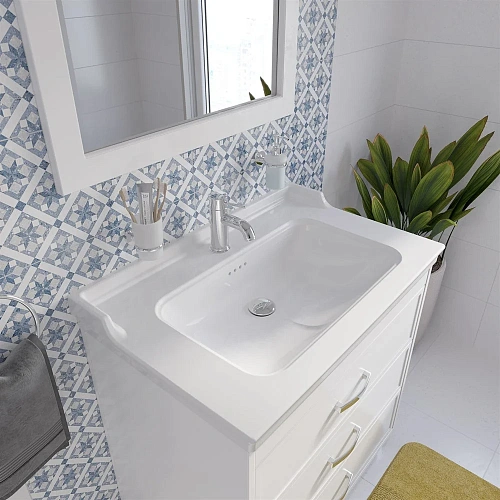 Комплект мебели STWORKI Хальмстад 80 белая, в современном стиле (комплект, гарнитур) 505656 Комплект мебели STWORKI Хальмстад 80 белая, в современном стиле (комплект, гарнитур) 505656