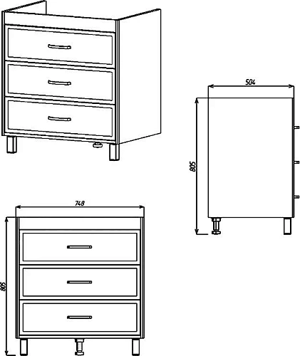 Комплект мебели STWORKI Хальмстад 80 белая, в современном стиле (комплект, гарнитур) 505656 Комплект мебели STWORKI Хальмстад 80 белая, в современном стиле (комплект, гарнитур) 505656