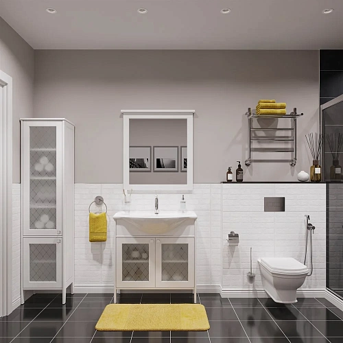 Комплект мебели STWORKI Хельсингборг 85 белая, в стиле прованс, из МДФ, российская (гарнитур, компле 482214 Комплект мебели STWORKI Хельсингборг 85 белая, в стиле прованс, из МДФ, российская (гарнитур, компле 482214