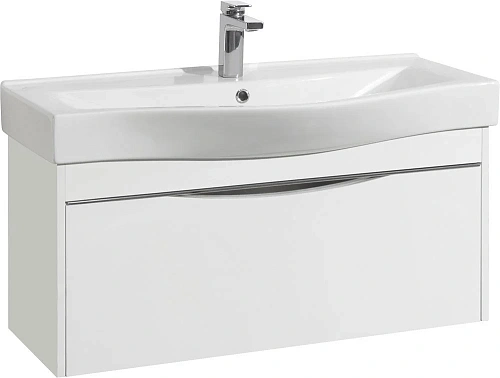 Комплект мебели STWORKI Хельсинки 100 белая, подвесная, в современном стиле, российская (гарнитур, к 411900 Комплект мебели STWORKI Хельсинки 100 белая, подвесная, в современном стиле, российская (гарнитур, к 411900