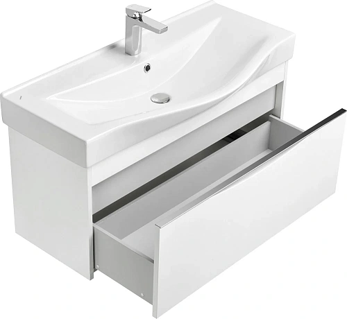 Комплект мебели STWORKI Хельсинки 100 белая, подвесная, в современном стиле, российская (гарнитур, к 411900 Комплект мебели STWORKI Хельсинки 100 белая, подвесная, в современном стиле, российская (гарнитур, к 411900