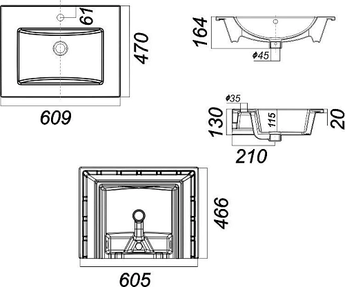 Комплект мебели STWORKI Эстерсунд 60 белая матовая 440919 Комплект мебели STWORKI Эстерсунд 60 белая матовая 440919