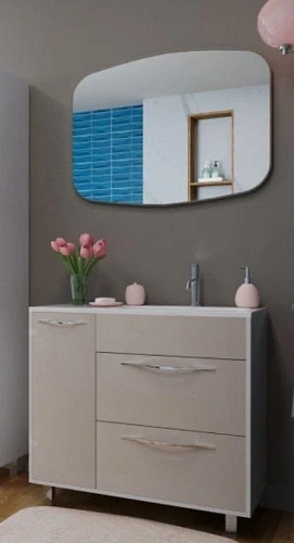 Комплект мебели Эстет Barcelona 90 R напольный 2 ящика 1 дверь белый ФР-00003592/ФР-00003583 Комплект мебели Эстет Barcelona 90 R напольный 2 ящика 1 дверь белый ФР-00003592/ФР-00003583