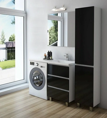 Комплект мебели Эстет Dallas Luxe 100 R напольный 3 ящика белый ФР-00002318/ФР-00001954 Комплект мебели Эстет Dallas Luxe 100 R напольный 3 ящика белый ФР-00002318/ФР-00001954