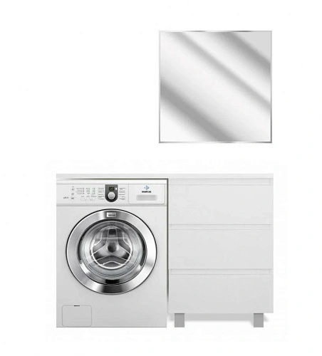 Комплект мебели Эстет Dallas Luxe 100 R напольный 3 ящика белый ФР-00002318/ФР-00001954 Комплект мебели Эстет Dallas Luxe 100 R напольный 3 ящика белый ФР-00002318/ФР-00001954