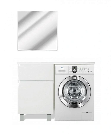 Комплект мебели Эстет Dallas Luxe 115 L напольный 2 ящика белый ФР-00002298/ФР-00001954 Комплект мебели Эстет Dallas Luxe 115 L напольный 2 ящика белый ФР-00002298/ФР-00001954