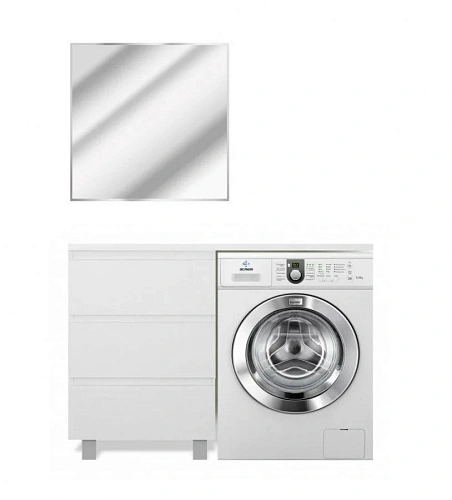 Комплект мебели Эстет Dallas Luxe 115 L напольный 3 ящика белый ФР-00002300/ФР-00001954 Комплект мебели Эстет Dallas Luxe 115 L напольный 3 ящика белый ФР-00002300/ФР-00001954