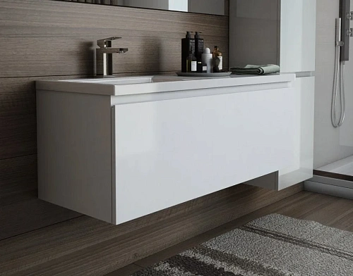 Комплект мебели Эстет Dallas Luxe 120 L подвесной 1 длинный ящик белый ФР-00001932/ФР-00001953 Комплект мебели Эстет Dallas Luxe 120 L подвесной 1 длинный ящик белый ФР-00001932/ФР-00001953