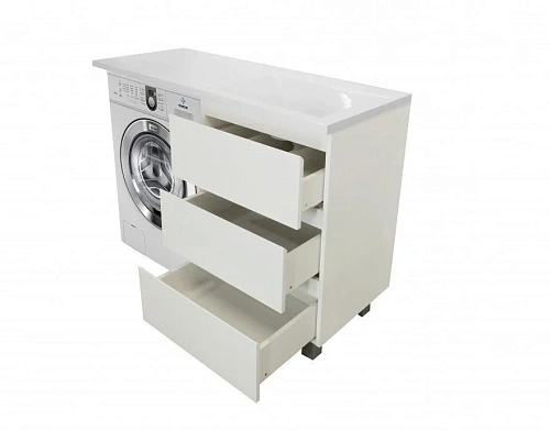 Комплект мебели Эстет Dallas Luxe 120 R напольный 3 ящика белый ФР-00001923/ФР-00001953 Комплект мебели Эстет Dallas Luxe 120 R напольный 3 ящика белый ФР-00001923/ФР-00001953