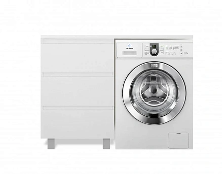 Комплект мебели Эстет Dallas Luxe 130 L напольный 3 ящика белый ФР-00002270/ФР-00001953 Комплект мебели Эстет Dallas Luxe 130 L напольный 3 ящика белый ФР-00002270/ФР-00001953