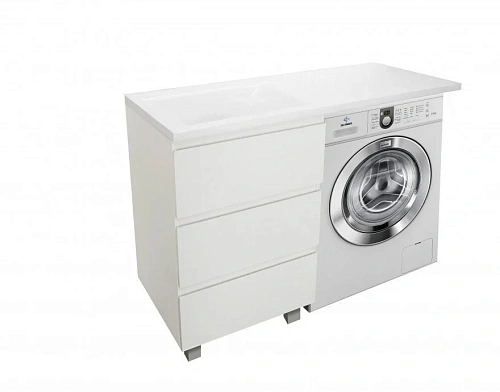 Комплект мебели Эстет Dallas Luxe 130 L напольный 3 ящика белый ФР-00002270/ФР-00001953 Комплект мебели Эстет Dallas Luxe 130 L напольный 3 ящика белый ФР-00002270/ФР-00001953