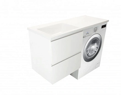 Комплект мебели Эстет Dallas Luxe 130 L подвесной 2 ящика белый ФР-00002222/ФР-00001953 Комплект мебели Эстет Dallas Luxe 130 L подвесной 2 ящика белый ФР-00002222/ФР-00001953