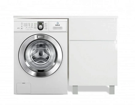 Комплект мебели Эстет Dallas Luxe 130 R напольный 2 ящика белый ФР-00002268/ФР-00001953 Комплект мебели Эстет Dallas Luxe 130 R напольный 2 ящика белый ФР-00002268/ФР-00001953