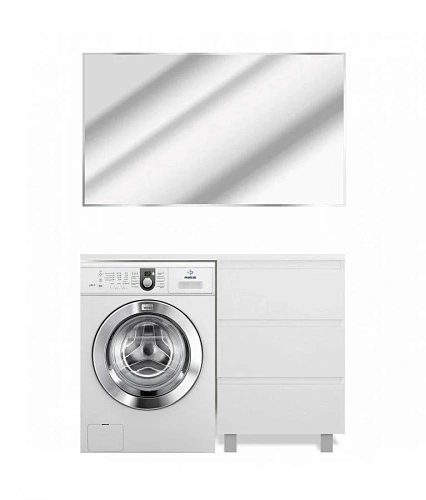 Комплект мебели Эстет Dallas Luxe 130 R напольный 3 ящика белый ФР-00002271/ФР-00001953 Комплект мебели Эстет Dallas Luxe 130 R напольный 3 ящика белый ФР-00002271/ФР-00001953