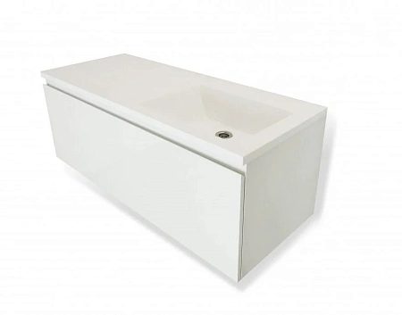 Комплект мебели Эстет Dallas Luxe 130 R подвесной 1 длинный ящик белый ФР-00002275/ФР-00001953 Комплект мебели Эстет Dallas Luxe 130 R подвесной 1 длинный ящик белый ФР-00002275/ФР-00001953