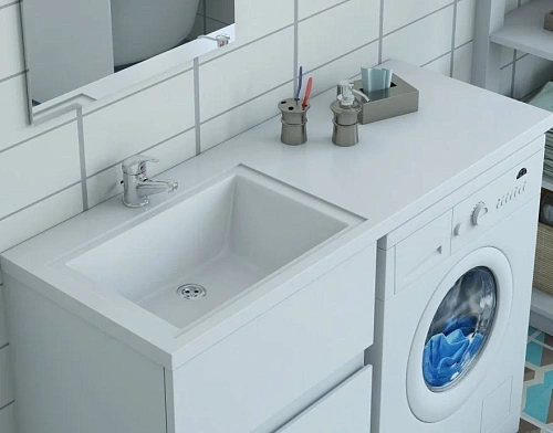 Комплект мебели Эстет Dallas Luxe 140 L напольный 3 ящика белый ФР-00002922/ФР-00001953 Комплект мебели Эстет Dallas Luxe 140 L напольный 3 ящика белый ФР-00002922/ФР-00001953