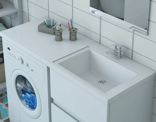 Комплект мебели Эстет Dallas Luxe 140 R напольный 2 ящика белый ФР-00002907/ФР-00001953 Комплект мебели Эстет Dallas Luxe 140 R напольный 2 ящика белый ФР-00002907/ФР-00001953