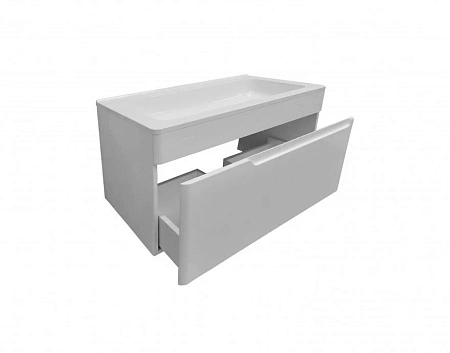 Комплект мебели Эстет Kare Luxe 80 подвесной 1 ящик белый ФР-00006003/ФР-00005718 Комплект мебели Эстет Kare Luxe 80 подвесной 1 ящик белый ФР-00006003/ФР-00005718