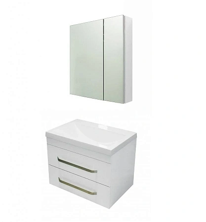Комплект мебели Эстет Monaco 70 подвесной 2 ящика белый ФР-00002137/ФР-00002238 Комплект мебели Эстет Monaco 70 подвесной 2 ящика белый ФР-00002137/ФР-00002238