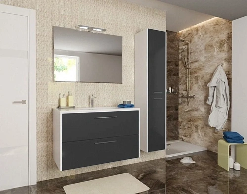 Комплект мебели Эстет Vegas 100 подвесной 2 ящика белый ФР-00003499/ФР-00003486 Комплект мебели Эстет Vegas 100 подвесной 2 ящика белый ФР-00003499/ФР-00003486