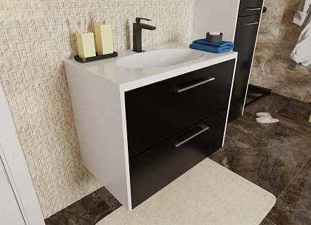 Комплект мебели Эстет Vegas 60 подвесной 2 ящика белый ФР-00003499/ФР-00003492 Комплект мебели Эстет Vegas 60 подвесной 2 ящика белый ФР-00003499/ФР-00003492