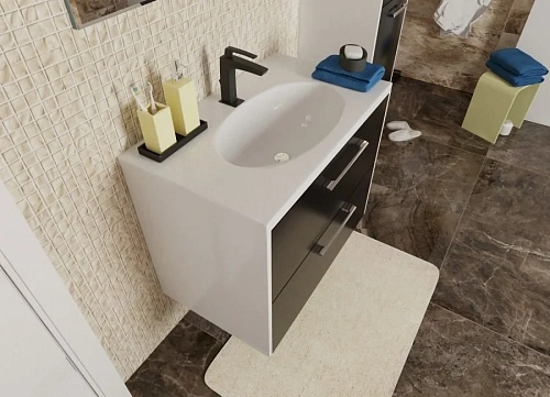 Комплект мебели Эстет Vegas 60 подвесной 2 ящика белый ФР-00003499/ФР-00003492 Комплект мебели Эстет Vegas 60 подвесной 2 ящика белый ФР-00003499/ФР-00003492