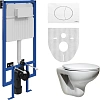 Комплект Унитаз подвесной Roca Mateo 346200000 с микролифтом + Система инсталляции для унитазов STWO 555633