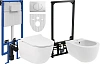Комплект Унитаз подвесной Seramiksan Hill A031161H безободковый, с микролифтом + Система инсталляции 562805 Комплект Унитаз подвесной Seramiksan Hill A031161H безободковый, с микролифтом + Система инсталляции 562805