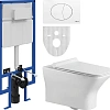 Комплект Унитаз подвесной STWORKI Вестерос VS-01up безободковый + Система инсталляции для унитазов S 555097 Комплект Унитаз подвесной STWORKI Вестерос VS-01up безободковый + Система инсталляции для унитазов S 555097