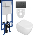 Комплект Унитаз подвесной STWORKI Ларвик 5512 безободковый с микролифтом + Система инсталляции для у 588919 Комплект Унитаз подвесной STWORKI Ларвик 5512 безободковый с микролифтом + Система инсталляции для у 588919