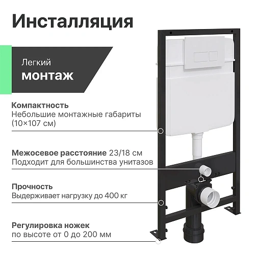 Комплект Унитаз подвесной STWORKI Монтре SETK3204-2616 безободковый, с микролифтом + Система инсталл 559958 Комплект Унитаз подвесной STWORKI Монтре SETK3204-2616 безободковый, с микролифтом + Система инсталл 559958