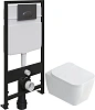 Комплект Унитаз подвесной STWORKI Монтре SETK3204-2616 безободковый, с микролифтом + Система инсталл 560002