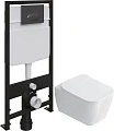 Комплект Унитаз подвесной STWORKI Монтре SETK3204-2616 безободковый, с микролифтом + Система инсталл 560002 Комплект Унитаз подвесной STWORKI Монтре SETK3204-2616 безободковый, с микролифтом + Система инсталл 560002