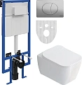 Комплект Унитаз подвесной STWORKI Монтре SETK3204-2616 безободковый, с микролифтом + Система инсталл 561453 Комплект Унитаз подвесной STWORKI Монтре SETK3204-2616 безободковый, с микролифтом + Система инсталл 561453