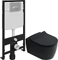 Комплект Унитаз подвесной STWORKI Ноттвиль SETK3104-2616 безободковый, с микролифтом, черный + Систе 587757 Комплект Унитаз подвесной STWORKI Ноттвиль SETK3104-2616 безободковый, с микролифтом, черный + Систе 587757