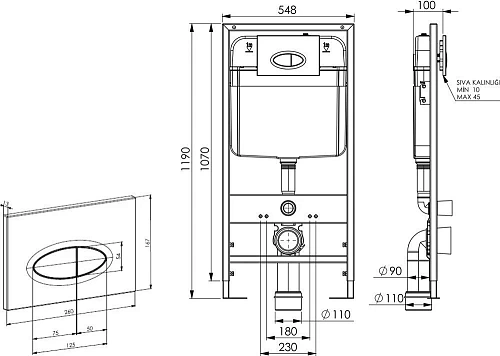 Комплект Унитаз подвесной STWORKI Ноттвиль SETK3104-2616 безободковый, с микролифтом, черный + Систе 587761 Комплект Унитаз подвесной STWORKI Ноттвиль SETK3104-2616 безободковый, с микролифтом, черный + Систе 587761
